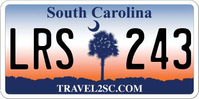 SC license plate LRS243