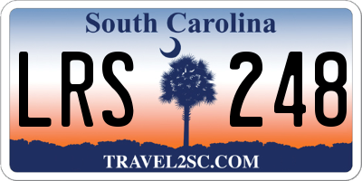 SC license plate LRS248