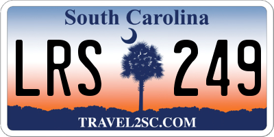 SC license plate LRS249