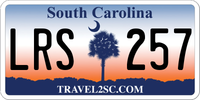 SC license plate LRS257