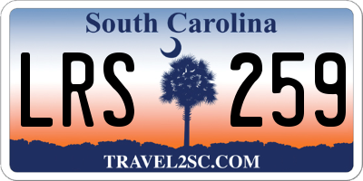 SC license plate LRS259