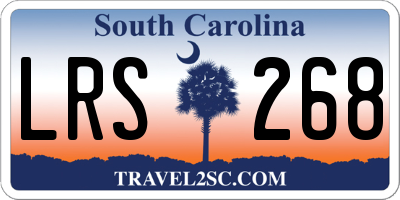 SC license plate LRS268
