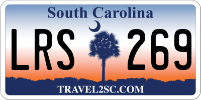 SC license plate LRS269