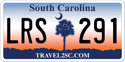 SC license plate LRS291