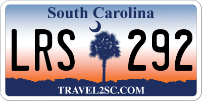 SC license plate LRS292