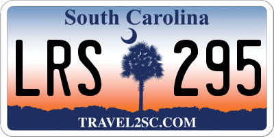 SC license plate LRS295