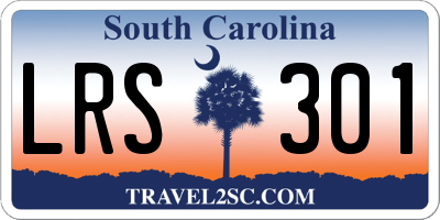 SC license plate LRS301