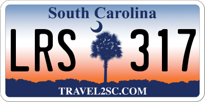 SC license plate LRS317