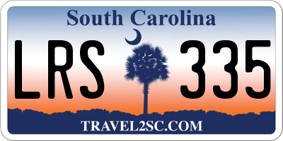SC license plate LRS335