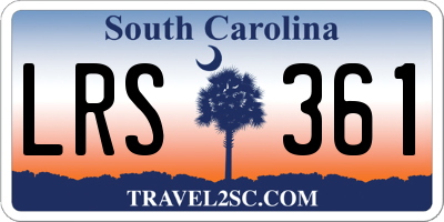 SC license plate LRS361