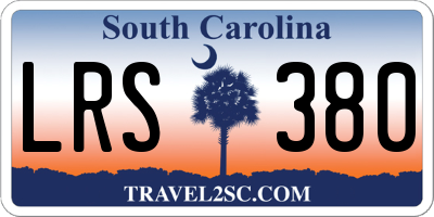SC license plate LRS380