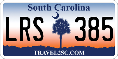 SC license plate LRS385
