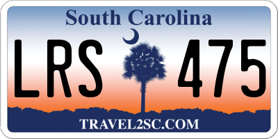 SC license plate LRS475