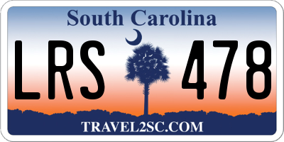 SC license plate LRS478