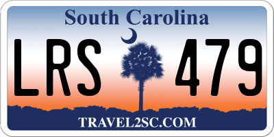 SC license plate LRS479