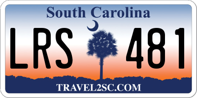 SC license plate LRS481