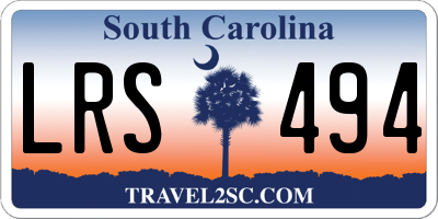 SC license plate LRS494