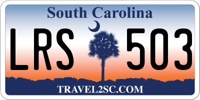 SC license plate LRS503