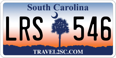 SC license plate LRS546