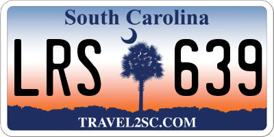 SC license plate LRS639
