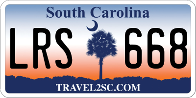 SC license plate LRS668
