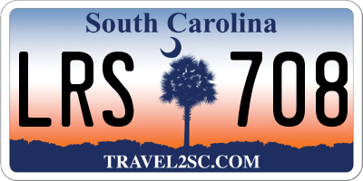 SC license plate LRS708