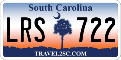 SC license plate LRS722