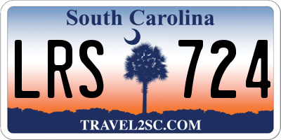 SC license plate LRS724