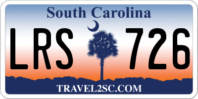 SC license plate LRS726