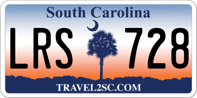 SC license plate LRS728