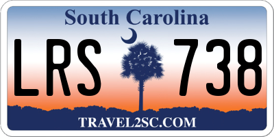 SC license plate LRS738