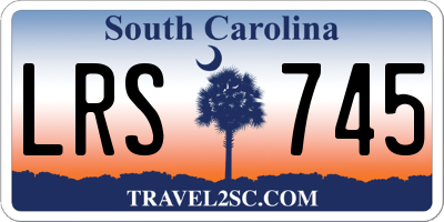 SC license plate LRS745