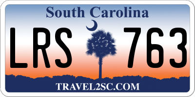 SC license plate LRS763