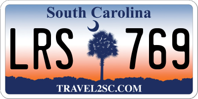 SC license plate LRS769