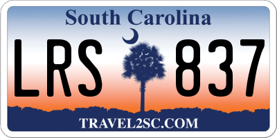SC license plate LRS837