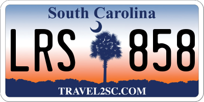 SC license plate LRS858