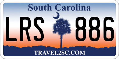 SC license plate LRS886