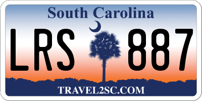SC license plate LRS887