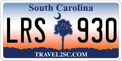SC license plate LRS930