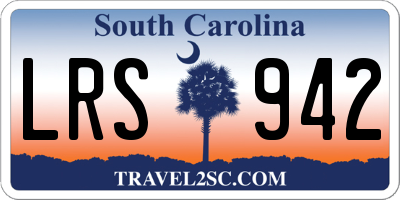 SC license plate LRS942