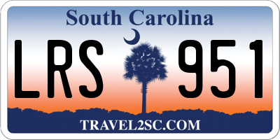 SC license plate LRS951
