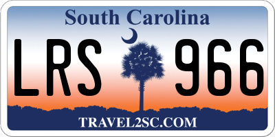 SC license plate LRS966
