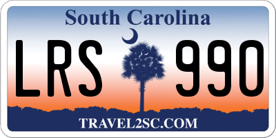 SC license plate LRS990