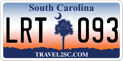 SC license plate LRT093