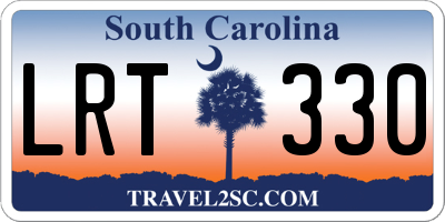 SC license plate LRT330
