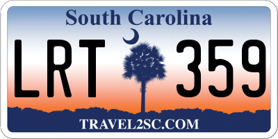 SC license plate LRT359