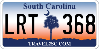 SC license plate LRT368