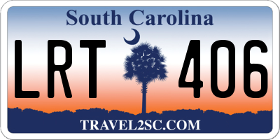 SC license plate LRT406