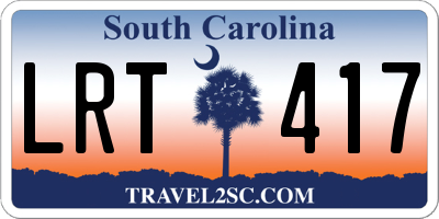 SC license plate LRT417