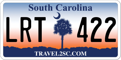 SC license plate LRT422